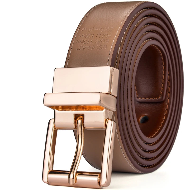 1Pcs Mens Reversible Leather Dress Casual Belts for Men 2.8cm