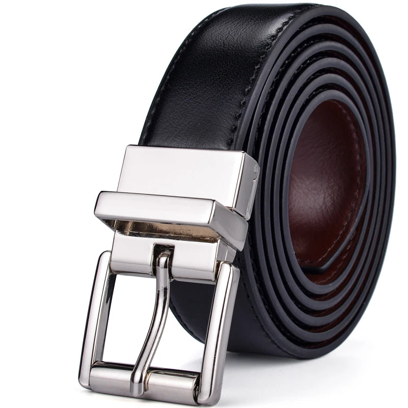 1Pcs Mens Reversible Leather Dress Casual Belts for Men 2.8cm