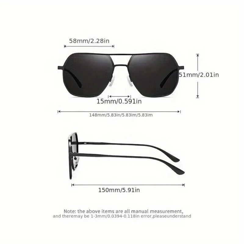 Photochromic Square Polarized Glasses for Men and Women