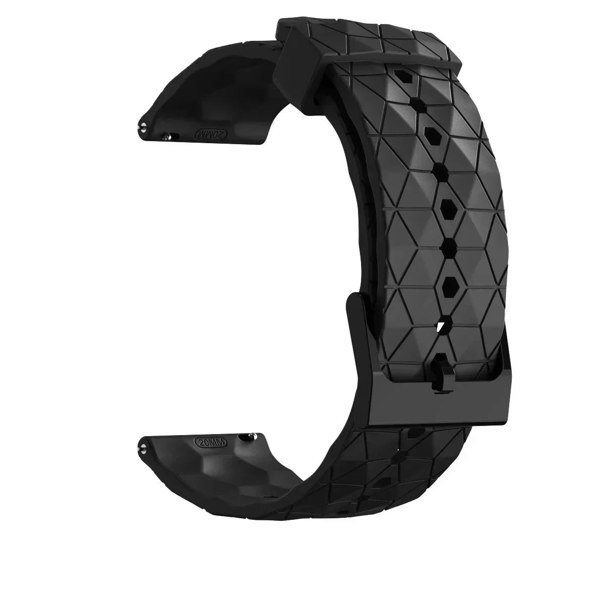 20mm 22mm Football Pattern Silicone Strap For Garmin Forerunner