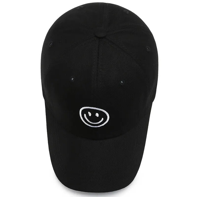 Four Seasons Cap, Polyester Cotton Embroidered Smiley