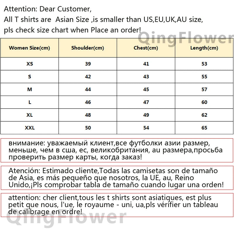 Mafalda t-shirts women Japanese streetwear