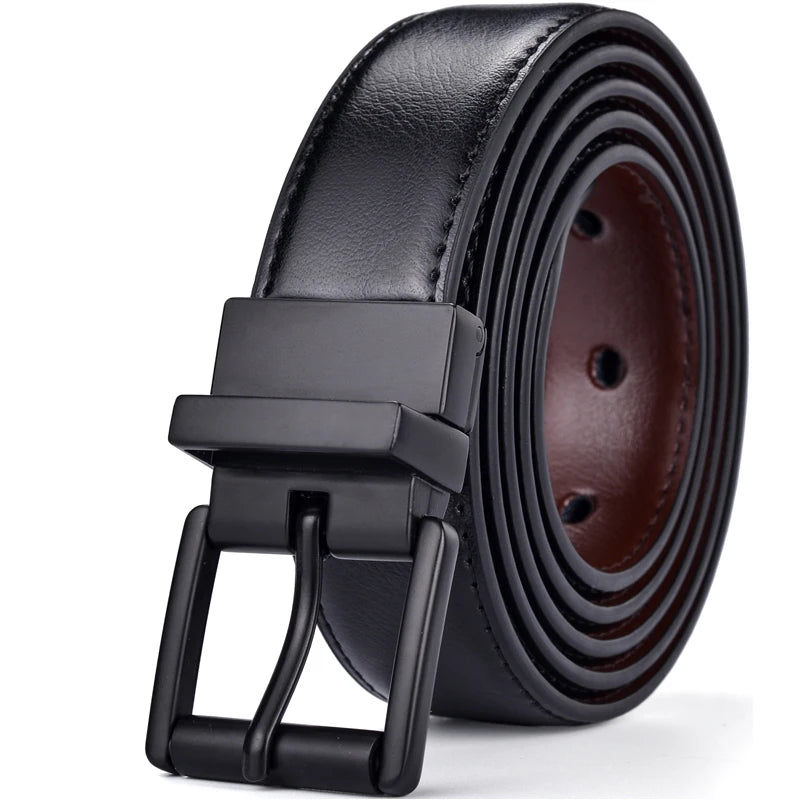 1Pcs Mens Reversible Leather Dress Casual Belts for Men 2.8cm