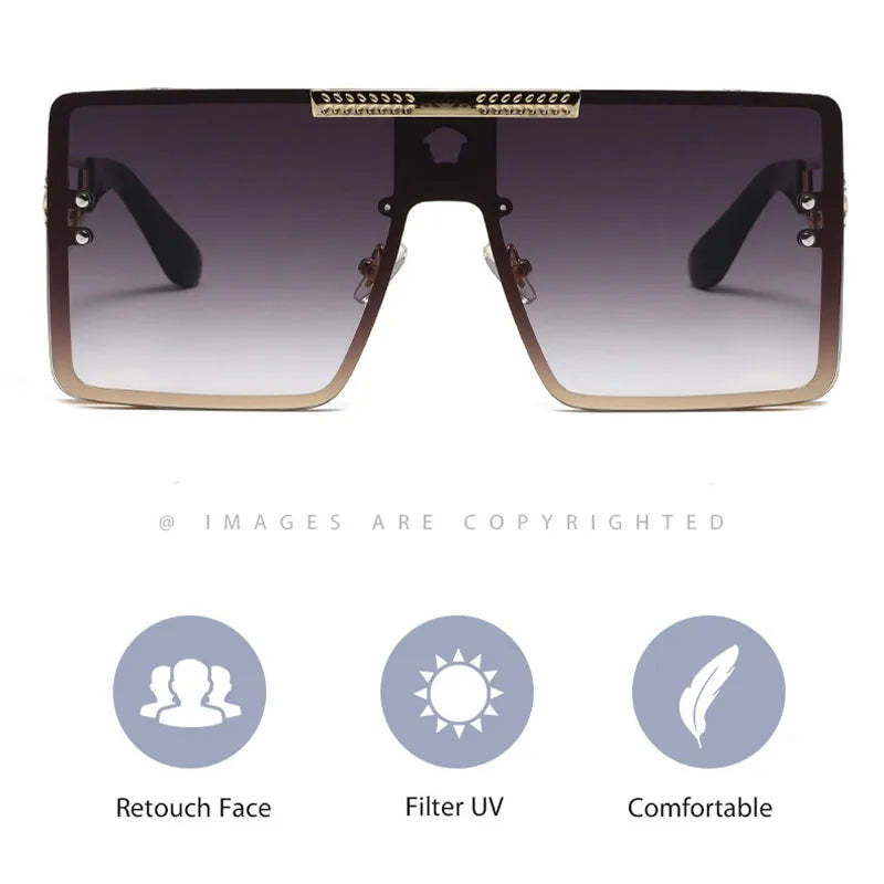 New stylish sunglasses with oversized frames