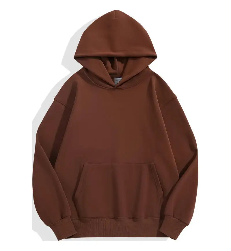 Hoodie 500Gr Heavy Weight New  Casual Men's Top Solid Color
