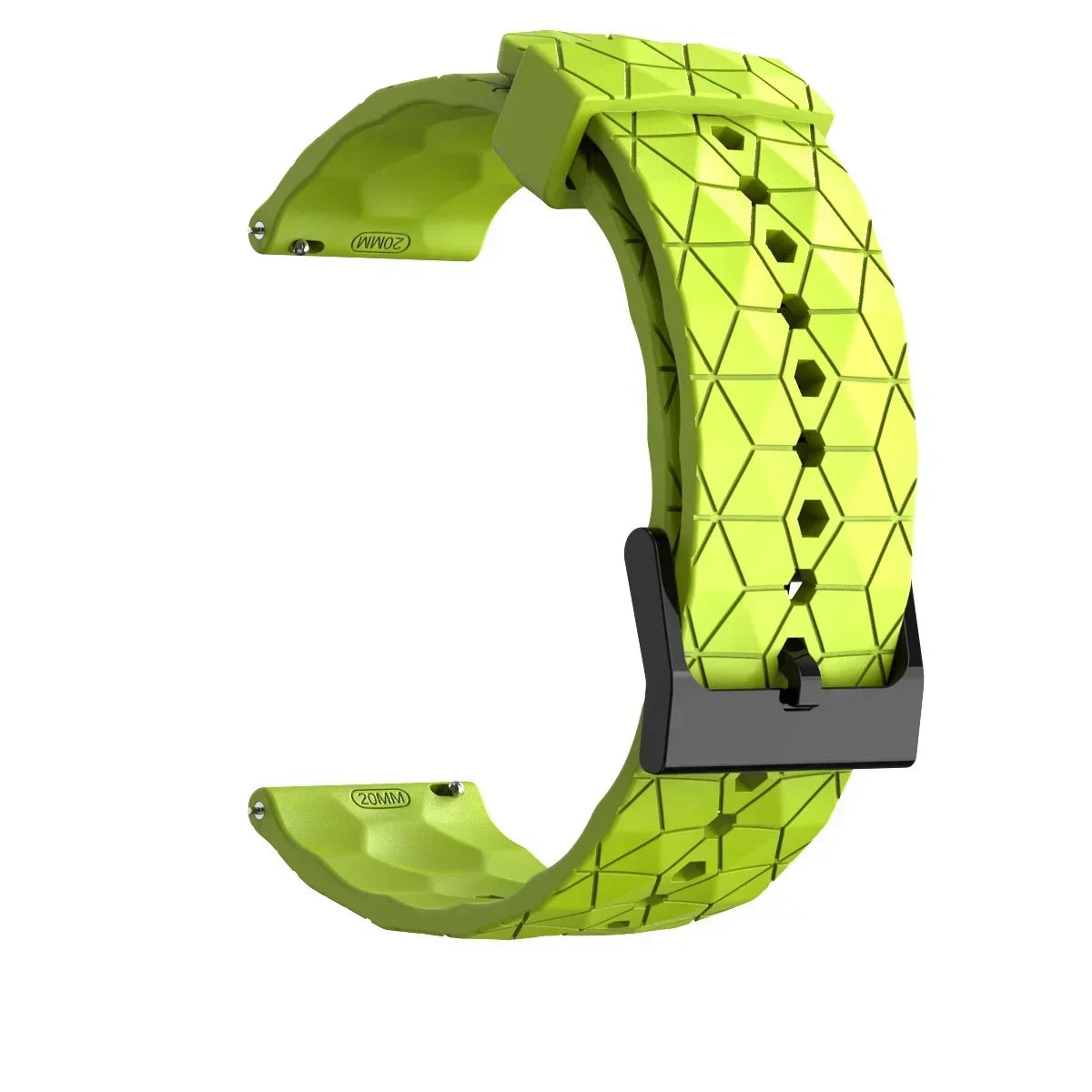 20mm 22mm Football Pattern Silicone Strap For Garmin Forerunner