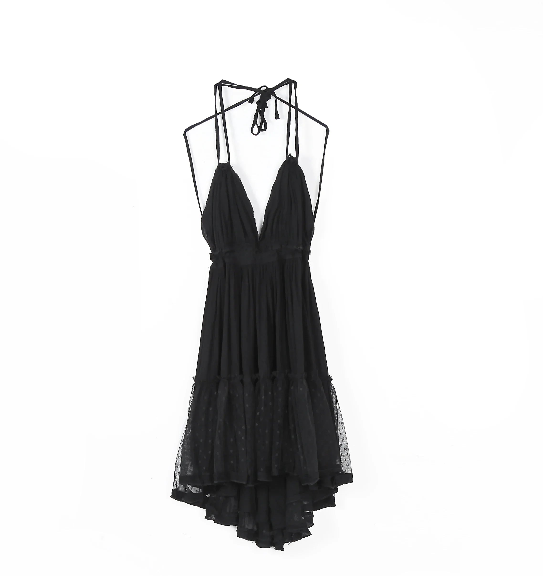 Canwedance Sexy Backless Lace Halter Dress Summer