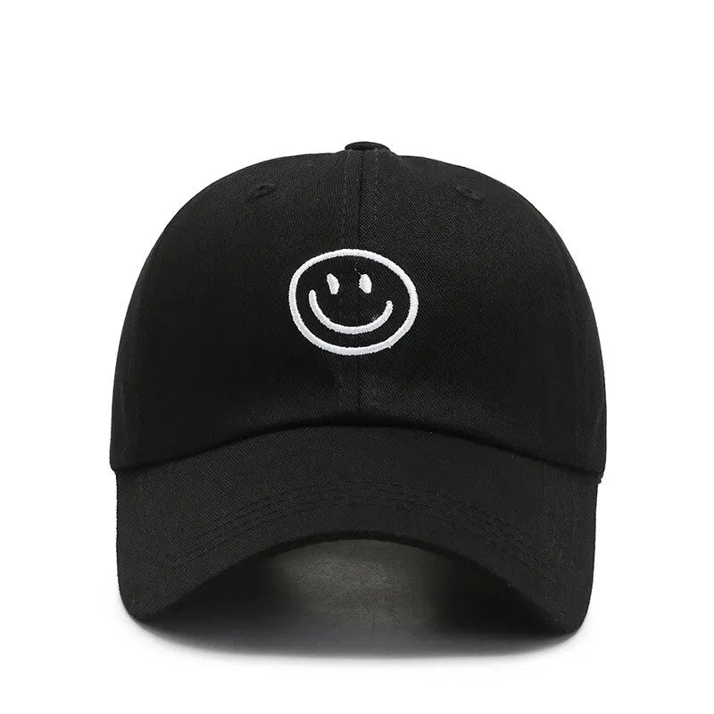 Four Seasons Cap, Polyester Cotton Embroidered Smiley