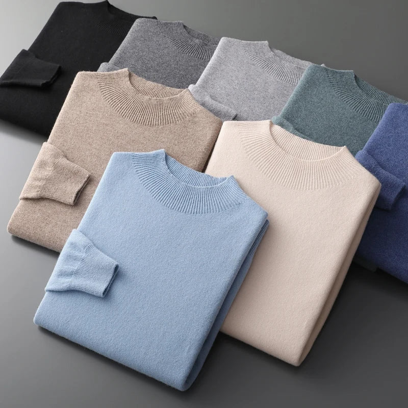 100% Pure Wool Cashmere Sweater Men's