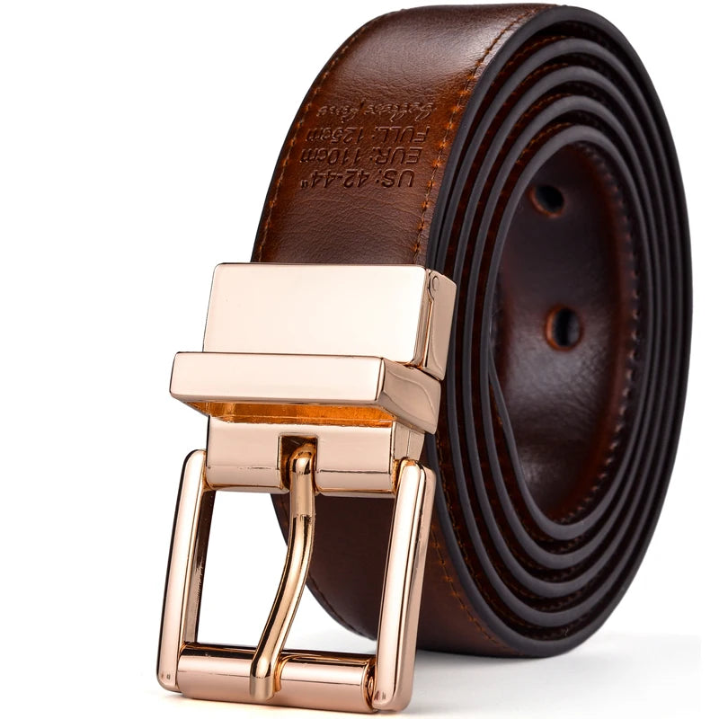1Pcs Mens Reversible Leather Dress Casual Belts for Men 2.8cm