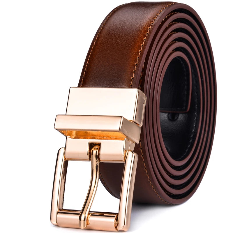 1Pcs Mens Reversible Leather Dress Casual Belts for Men 2.8cm